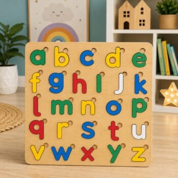 Small Abc Alphabet Puzzle Board Game - Educational Mdf Wood Toy